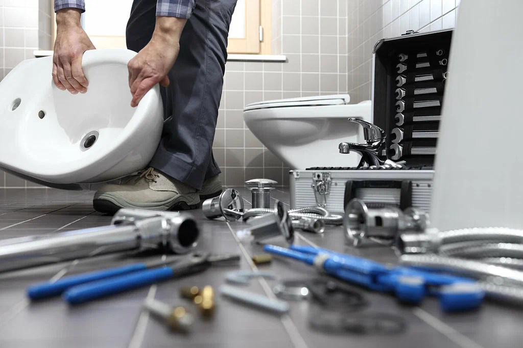 Plumbing tools prepared for a bathroom repair in Warminster
